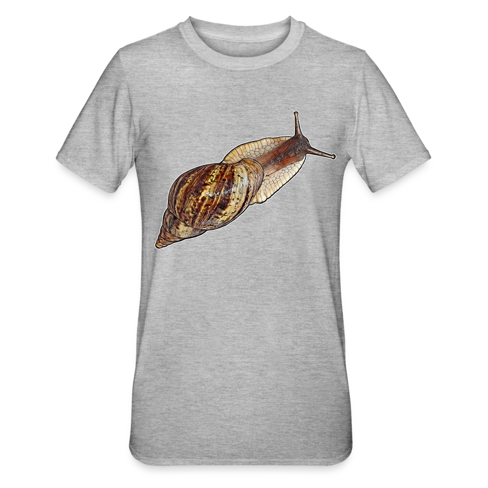 Unisex T-Shirt Achatina reticulata wildfarben - Grau meliert