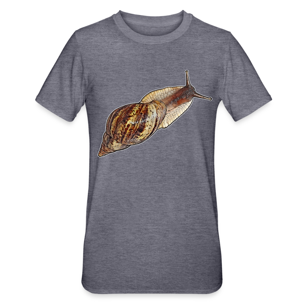 Unisex T-Shirt Achatina reticulata wildfarben - Navy meliert