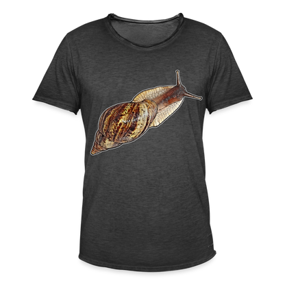 Männer Vintage T-Shirt Achatina reticulata wildfarben - Vintage Schwarz