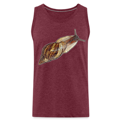Männer Tank Top Achatina reticulata wildfarben - Bordeauxrot meliert