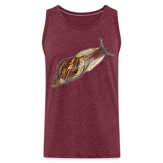 Männer Tank Top Achatina reticulata wildfarben - Bordeauxrot meliert