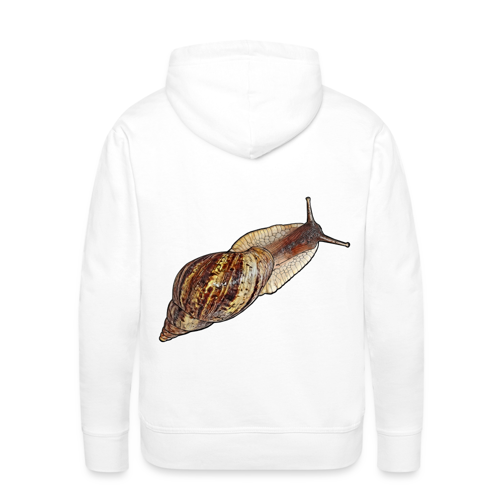Männer Hoodie Achatina reticulata wildfarben - weiß