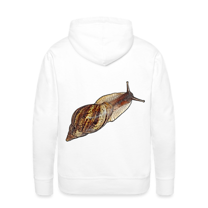 Männer Hoodie Achatina reticulata wildfarben - weiß