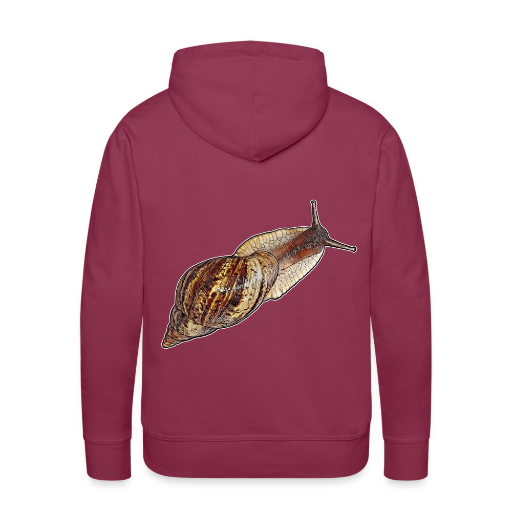 Männer Hoodie Achatina reticulata wildfarben - Bordeaux