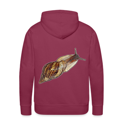 Männer Hoodie Achatina reticulata wildfarben - Bordeaux