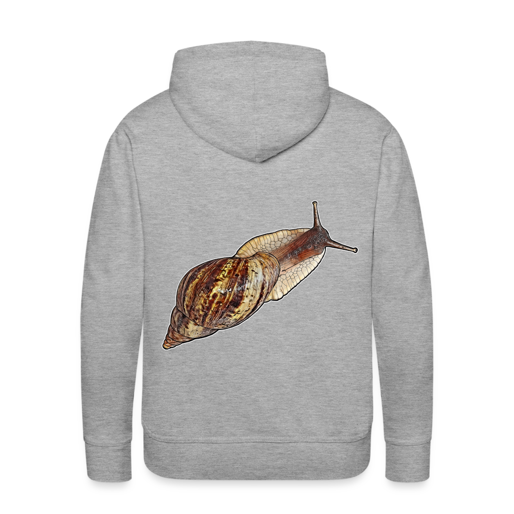 Männer Hoodie Achatina reticulata wildfarben - Grau meliert