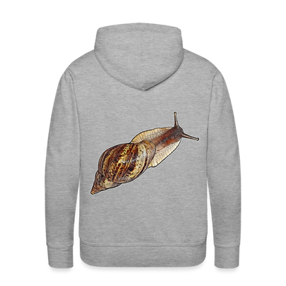 Männer Hoodie Achatina reticulata wildfarben - Grau meliert