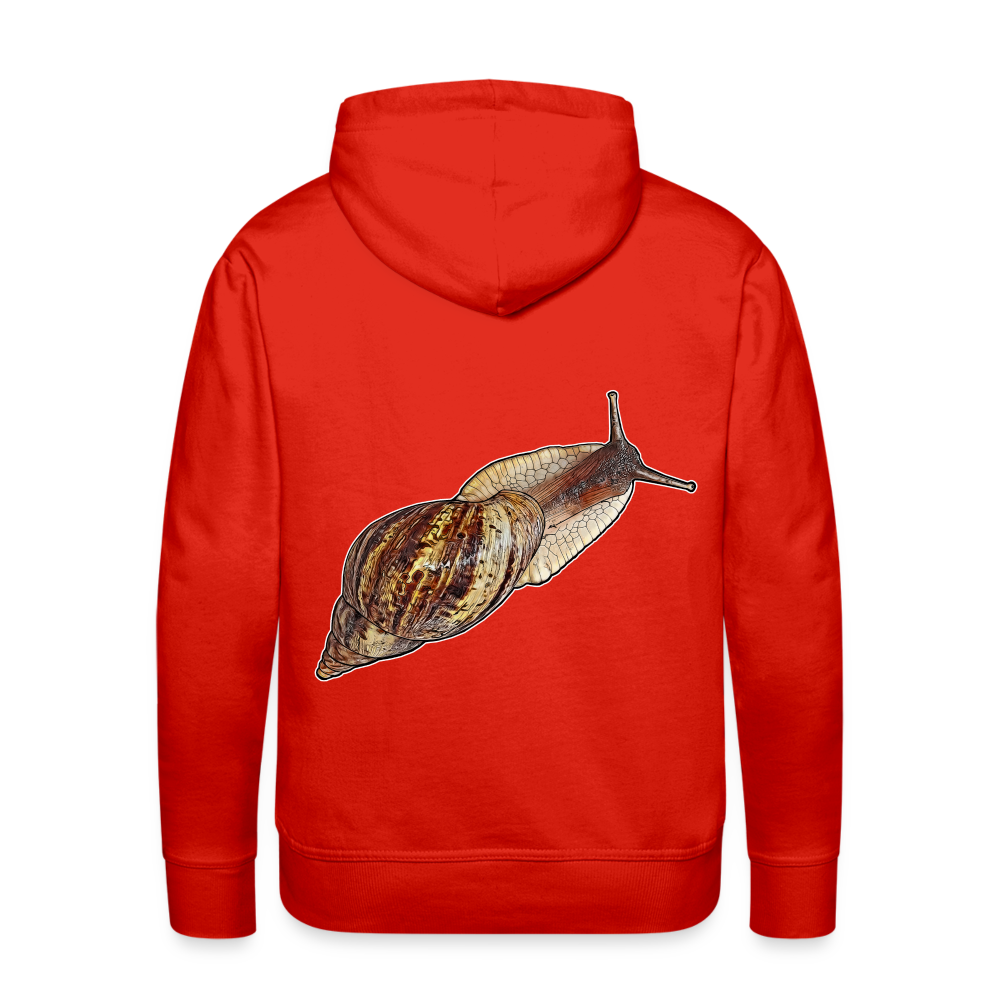 Männer Hoodie Achatina reticulata wildfarben - Rot