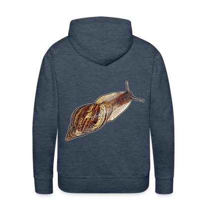 Männer Hoodie Achatina reticulata wildfarben - Jeansblau