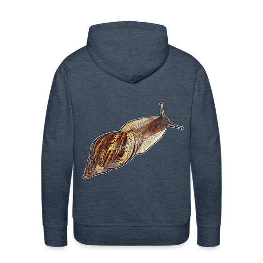 Männer Hoodie Achatina reticulata wildfarben - Jeansblau