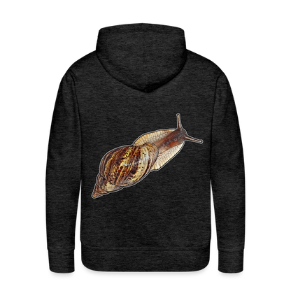 Männer Hoodie Achatina reticulata wildfarben - Anthrazit