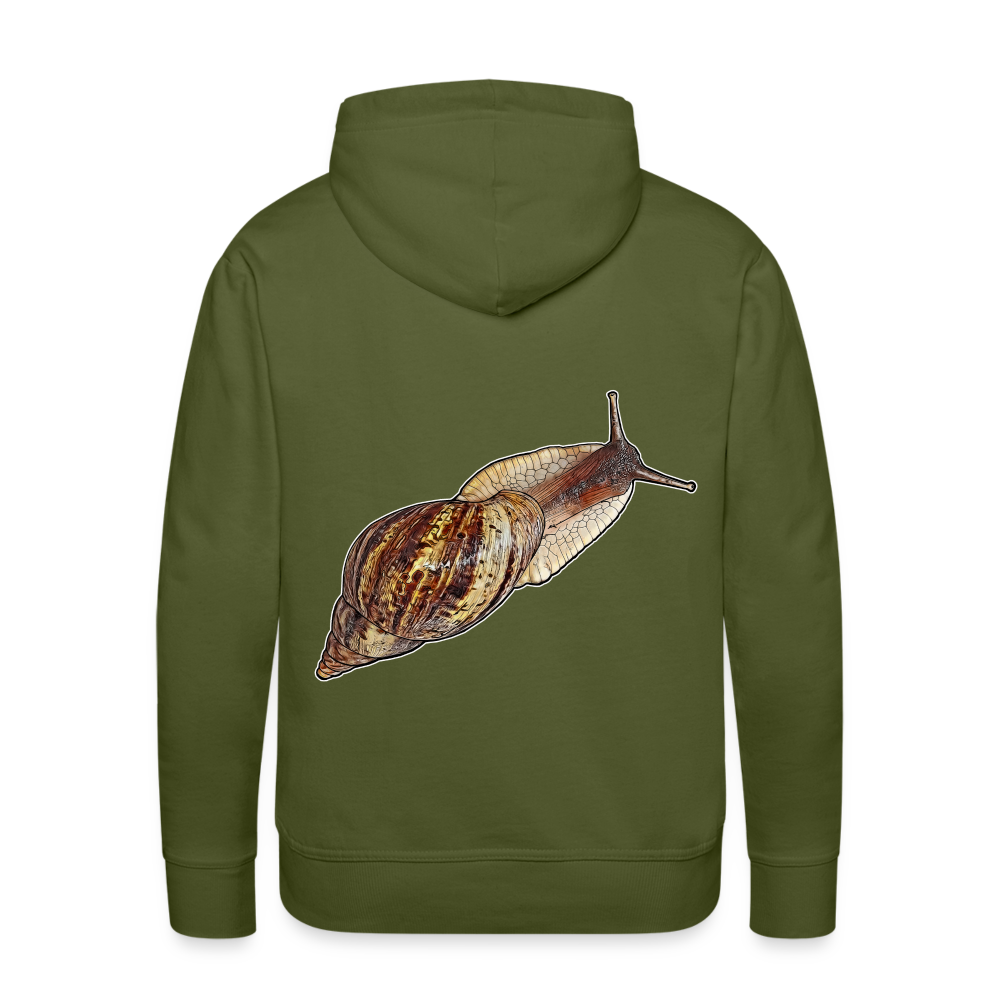 Männer Hoodie Achatina reticulata wildfarben - Olivgrün