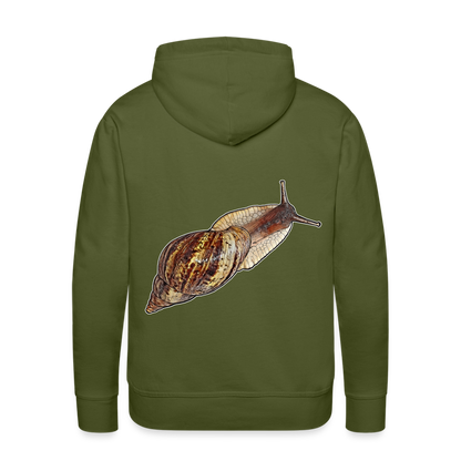 Männer Hoodie Achatina reticulata wildfarben - Olivgrün
