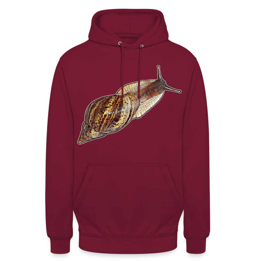 Unisex Hoodie Achatina reticulata wildfarben - Bordeaux