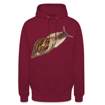 Unisex Hoodie Achatina reticulata wildfarben - Bordeaux