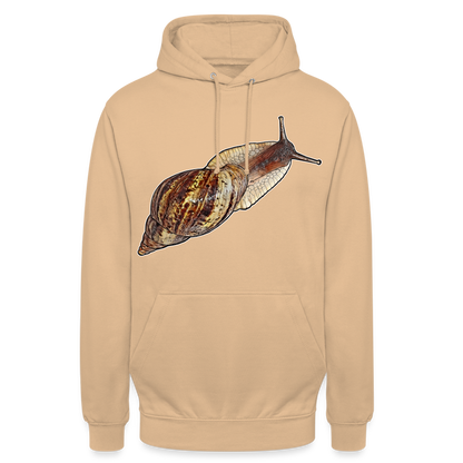 Unisex Hoodie Achatina reticulata wildfarben - Beige