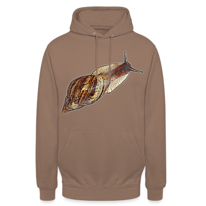 Unisex Hoodie Achatina reticulata wildfarben - Mokka