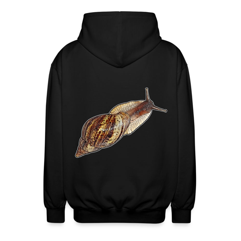 Unisex Zip-Hoodie Achatina reticulata wildfarben - Schwarz
