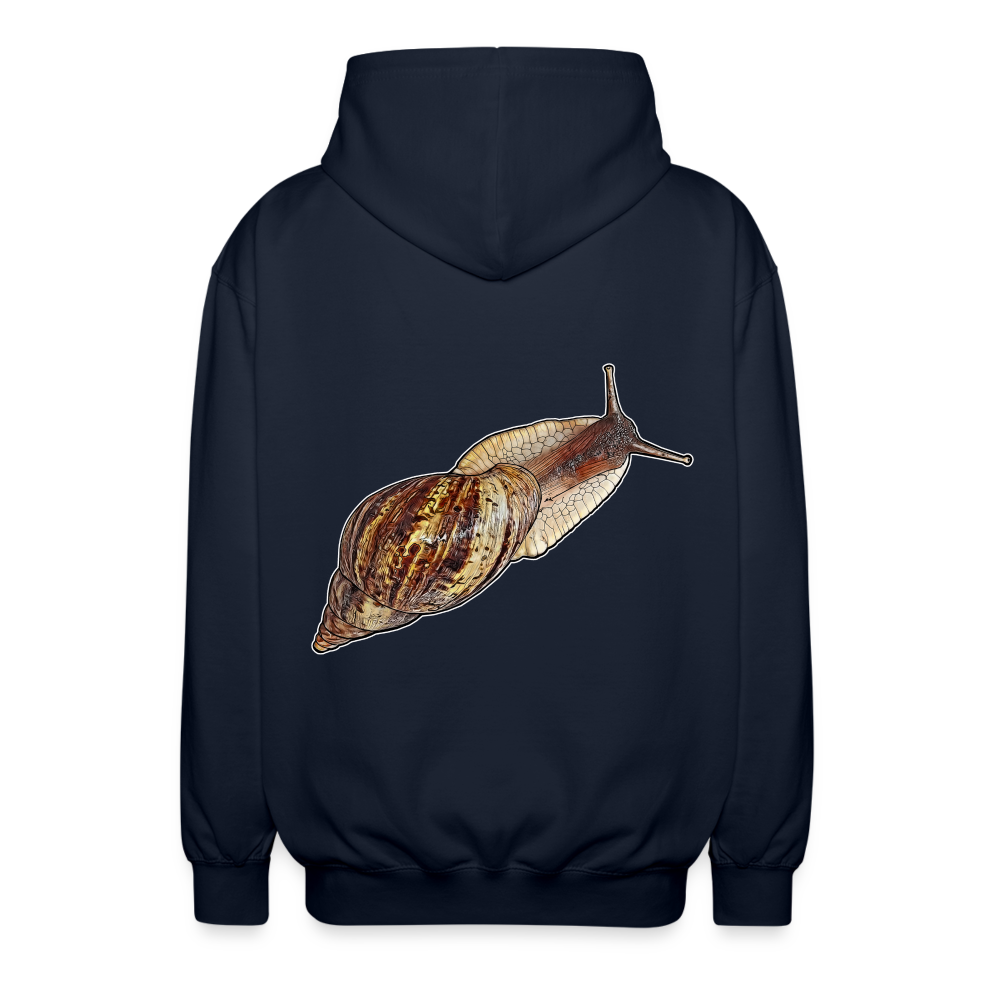 Unisex Zip-Hoodie Achatina reticulata wildfarben - Navy