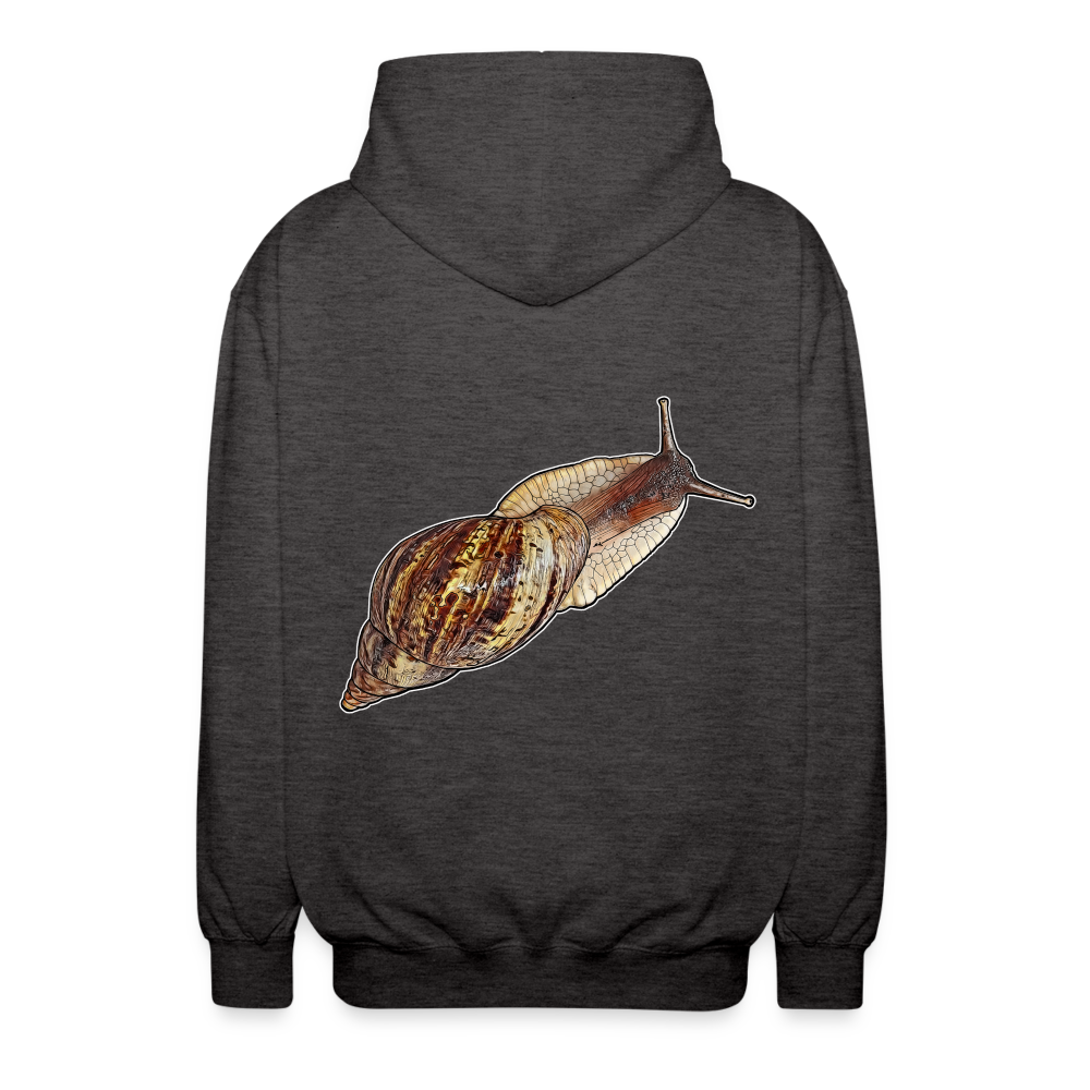 Unisex Zip-Hoodie Achatina reticulata wildfarben - Anthrazit