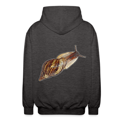 Unisex Zip-Hoodie Achatina reticulata wildfarben - Anthrazit
