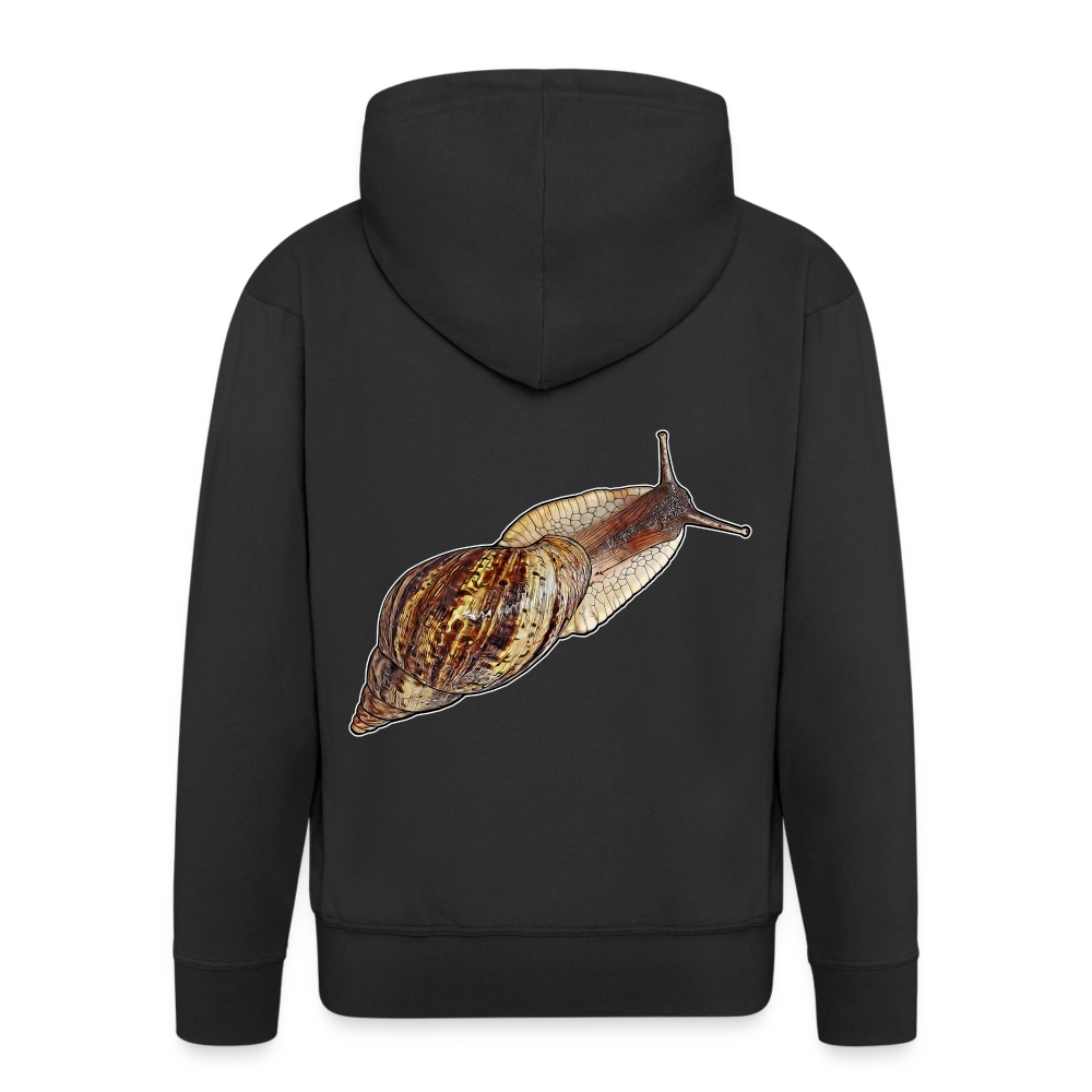 Männer Zip-Hoodie Achatina reticulata wildfarben - Schwarz