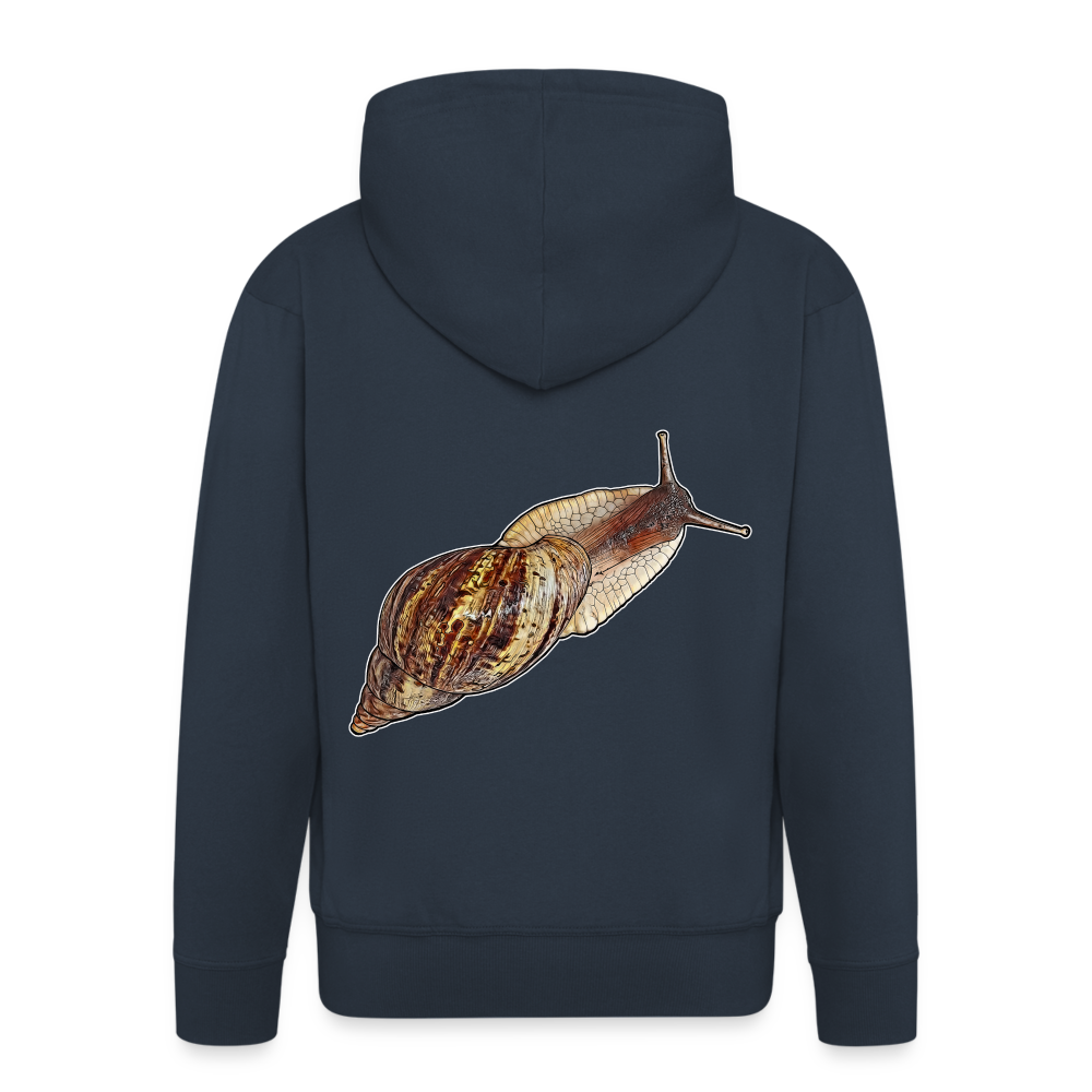 Männer Zip-Hoodie Achatina reticulata wildfarben - Navy