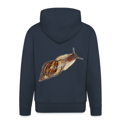 Männer Zip-Hoodie Achatina reticulata wildfarben - Navy
