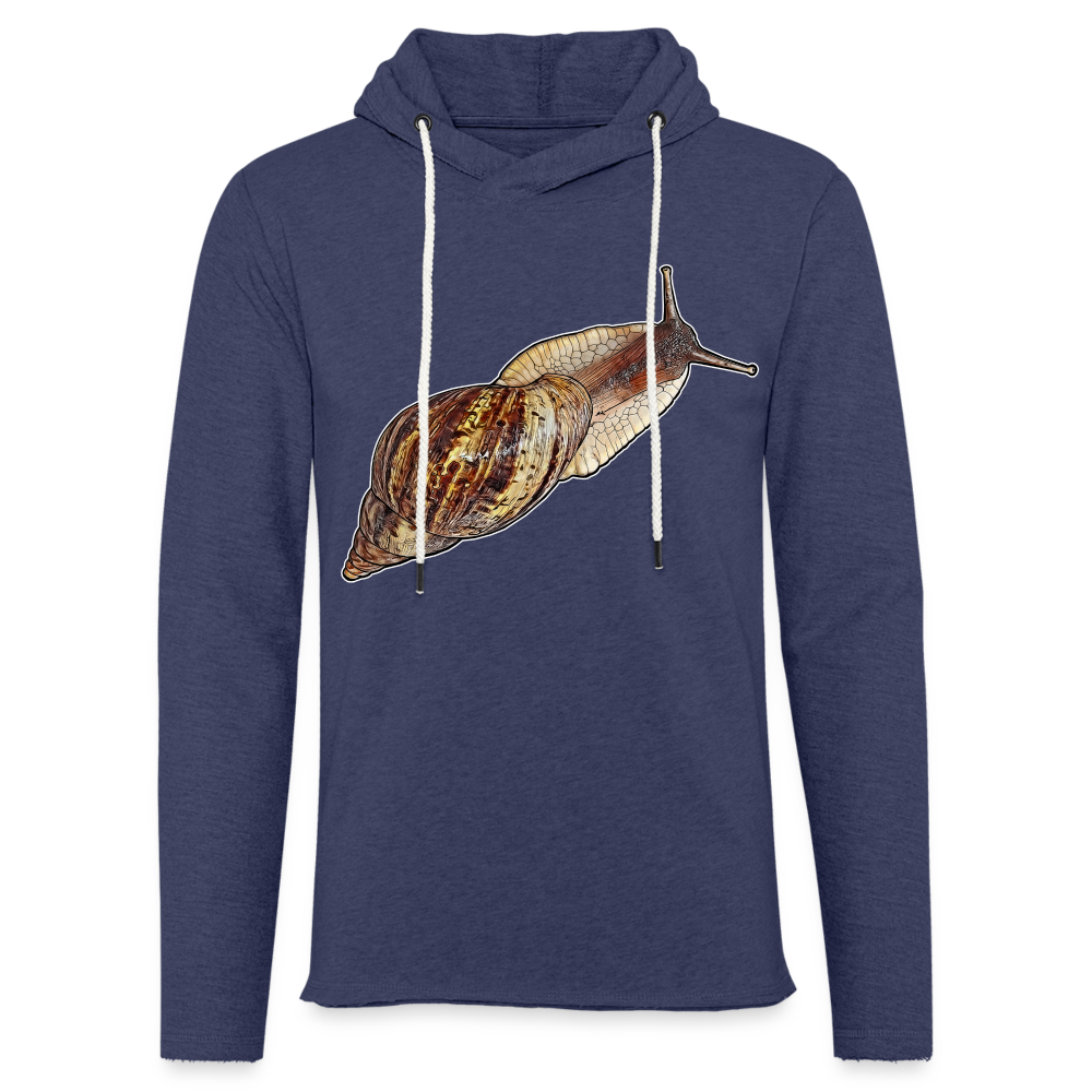 Unisex Kapuzensweatshirt Achatina reticulata wildfarben - Navy meliert