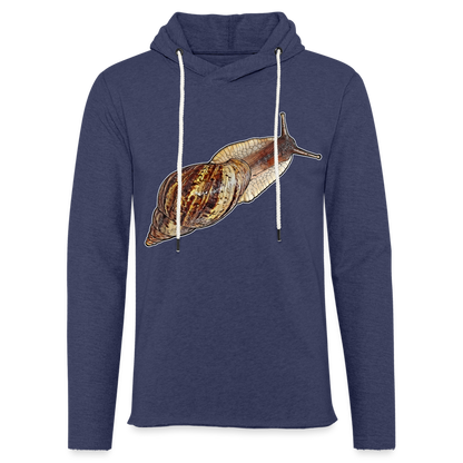 Unisex Kapuzensweatshirt Achatina reticulata wildfarben - Navy meliert