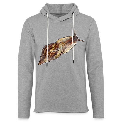 Unisex Kapuzensweatshirt Achatina reticulata wildfarben - Grau meliert
