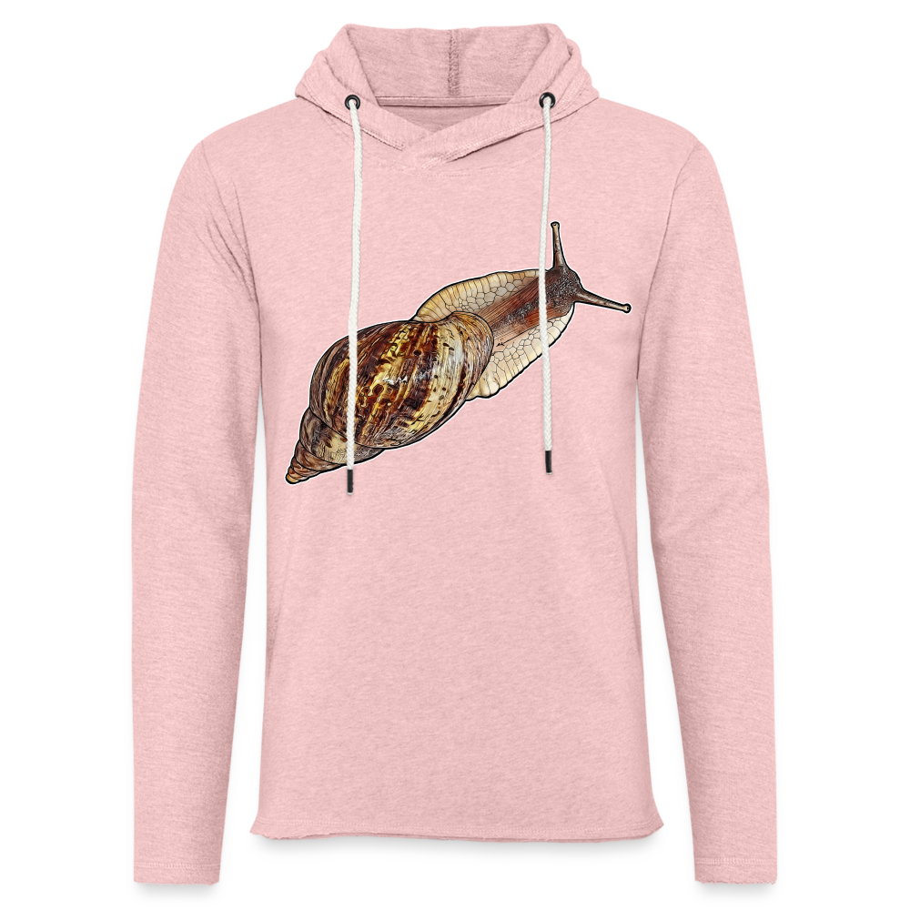 Unisex Kapuzensweatshirt Achatina reticulata wildfarben - Rosa-Creme meliert