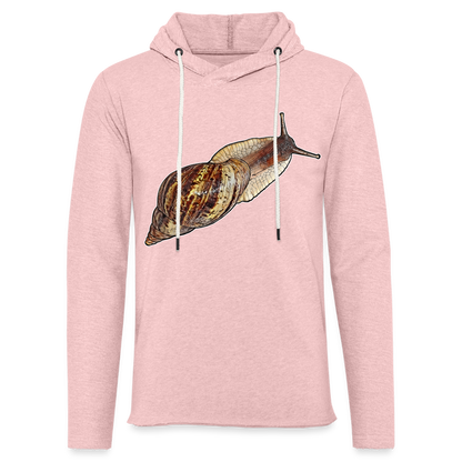 Unisex Kapuzensweatshirt Achatina reticulata wildfarben - Rosa-Creme meliert