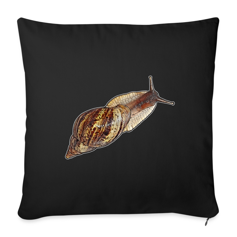 Sofakissen mit Füllung 44 x 44 cm Achatina reticulata wildfarben - Schwarz