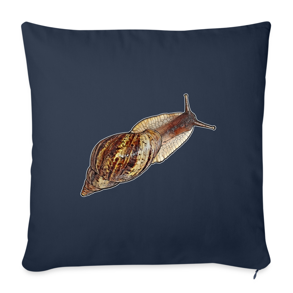 Sofakissen mit Füllung 44 x 44 cm Achatina reticulata wildfarben - Navy
