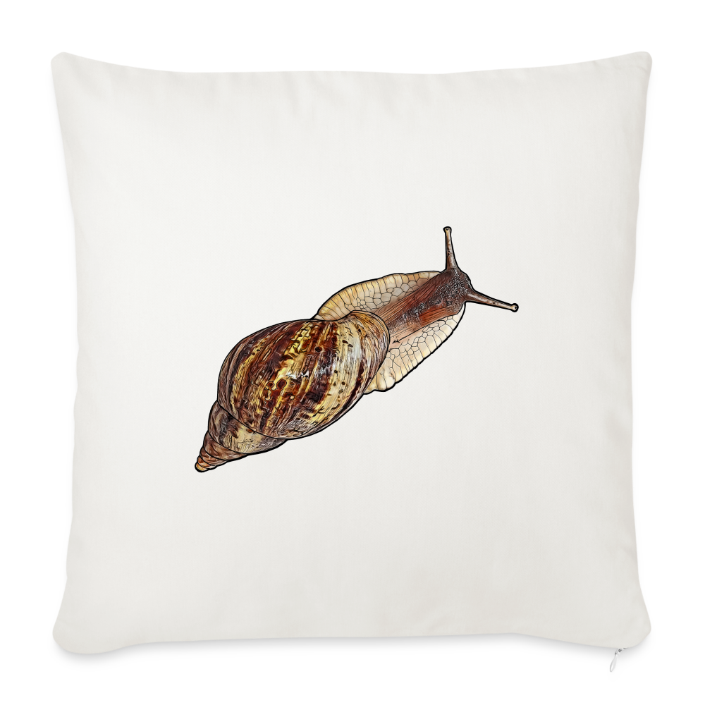 Sofakissen mit Füllung 44 x 44 cm Achatina reticulata wildfarben - Naturweiß