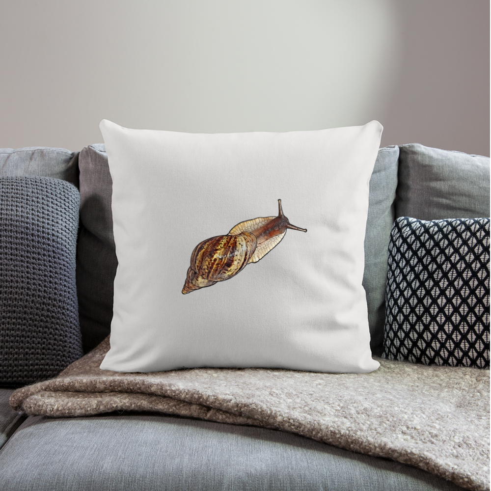 Sofakissen mit Füllung 44 x 44 cm Achatina reticulata wildfarben - Naturweiß