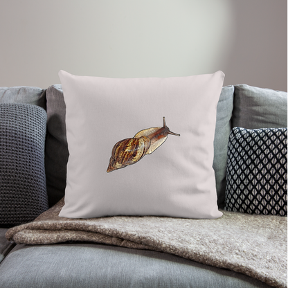 Sofakissen mit Füllung 44 x 44 cm Achatina reticulata wildfarben - helles Taupe