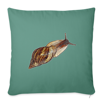 Sofakissen mit Füllung 44 x 44 cm Achatina reticulata wildfarben - Tanngrün