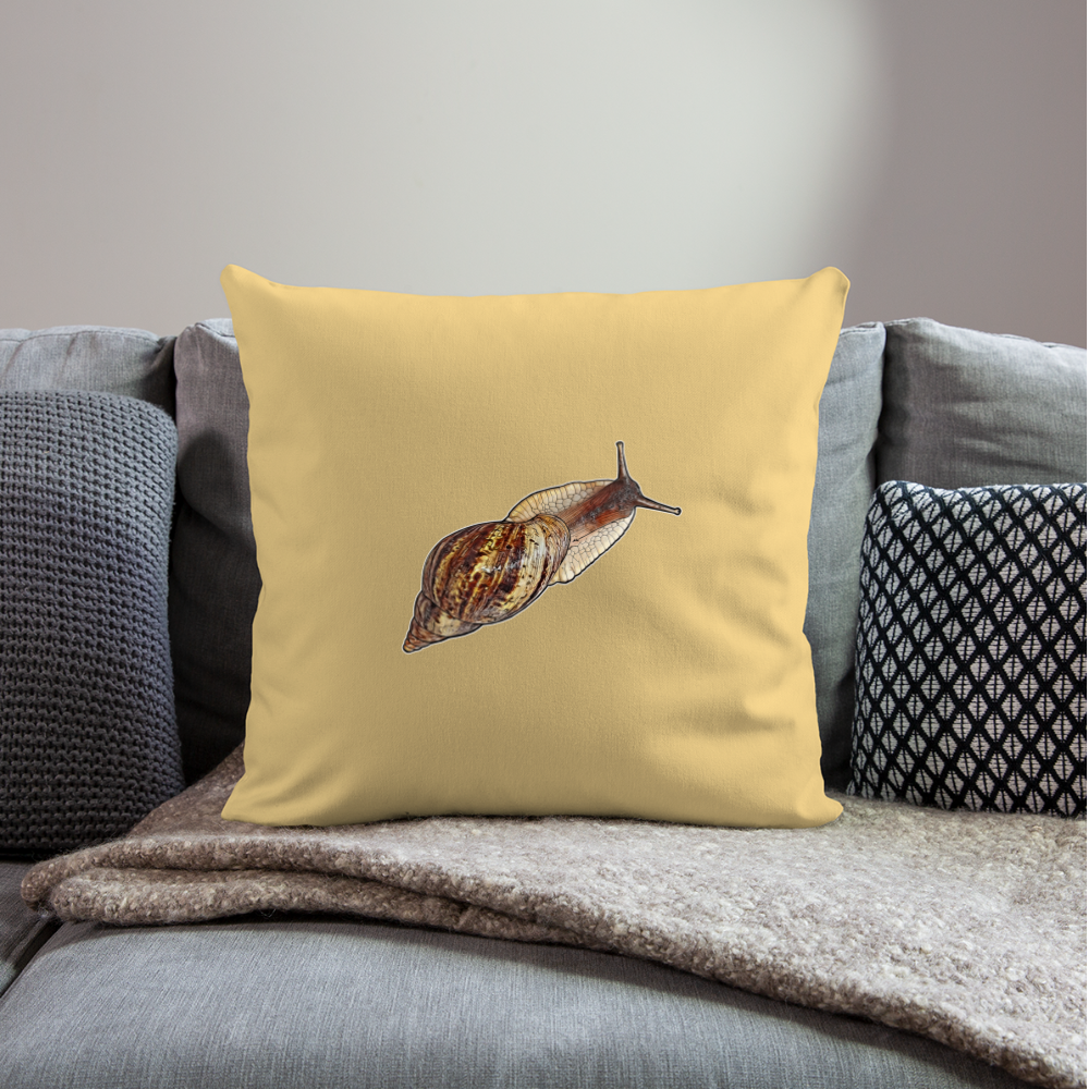 Sofakissen mit Füllung 44 x 44 cm Achatina reticulata wildfarben - Hellgelb