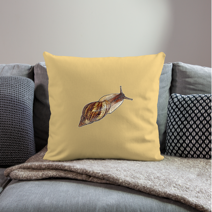 Sofakissen mit Füllung 44 x 44 cm Achatina reticulata wildfarben - Hellgelb