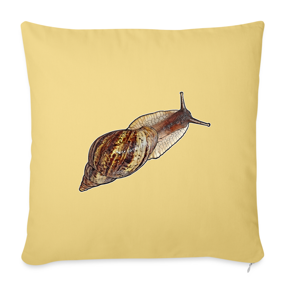 Sofakissen mit Füllung 44 x 44 cm Achatina reticulata wildfarben - Hellgelb