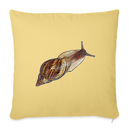 Sofakissen mit Füllung 44 x 44 cm Achatina reticulata wildfarben - Hellgelb