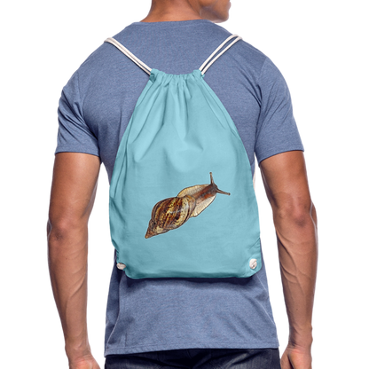 Turnbeutel Achatina reticulata wildfarben - Aqua