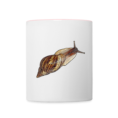 Tasse farbig Achatina reticulata wildfarben - Weiß/Pink