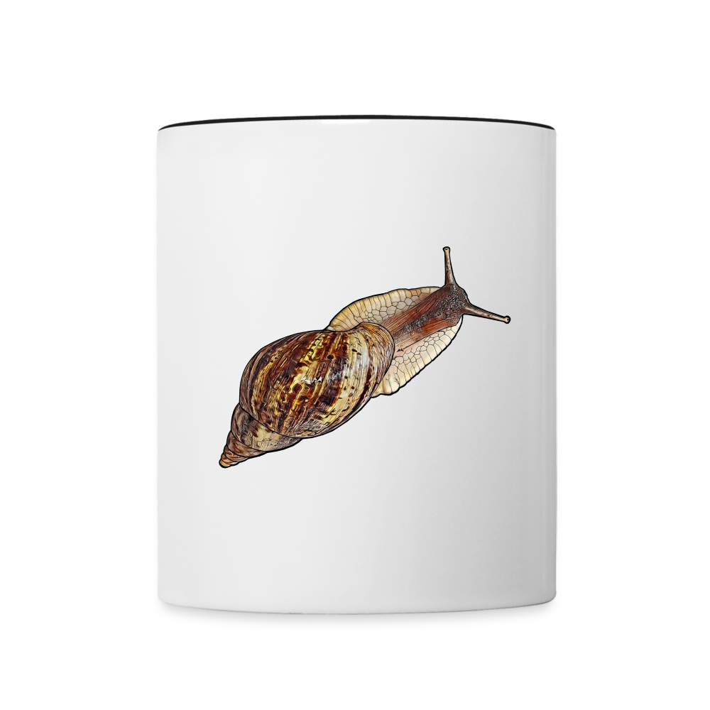 Tasse farbig Achatina reticulata wildfarben - Weiß/Schwarz