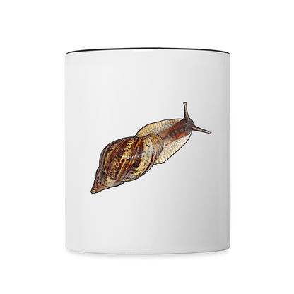 Tasse farbig Achatina reticulata wildfarben - Weiß/Schwarz