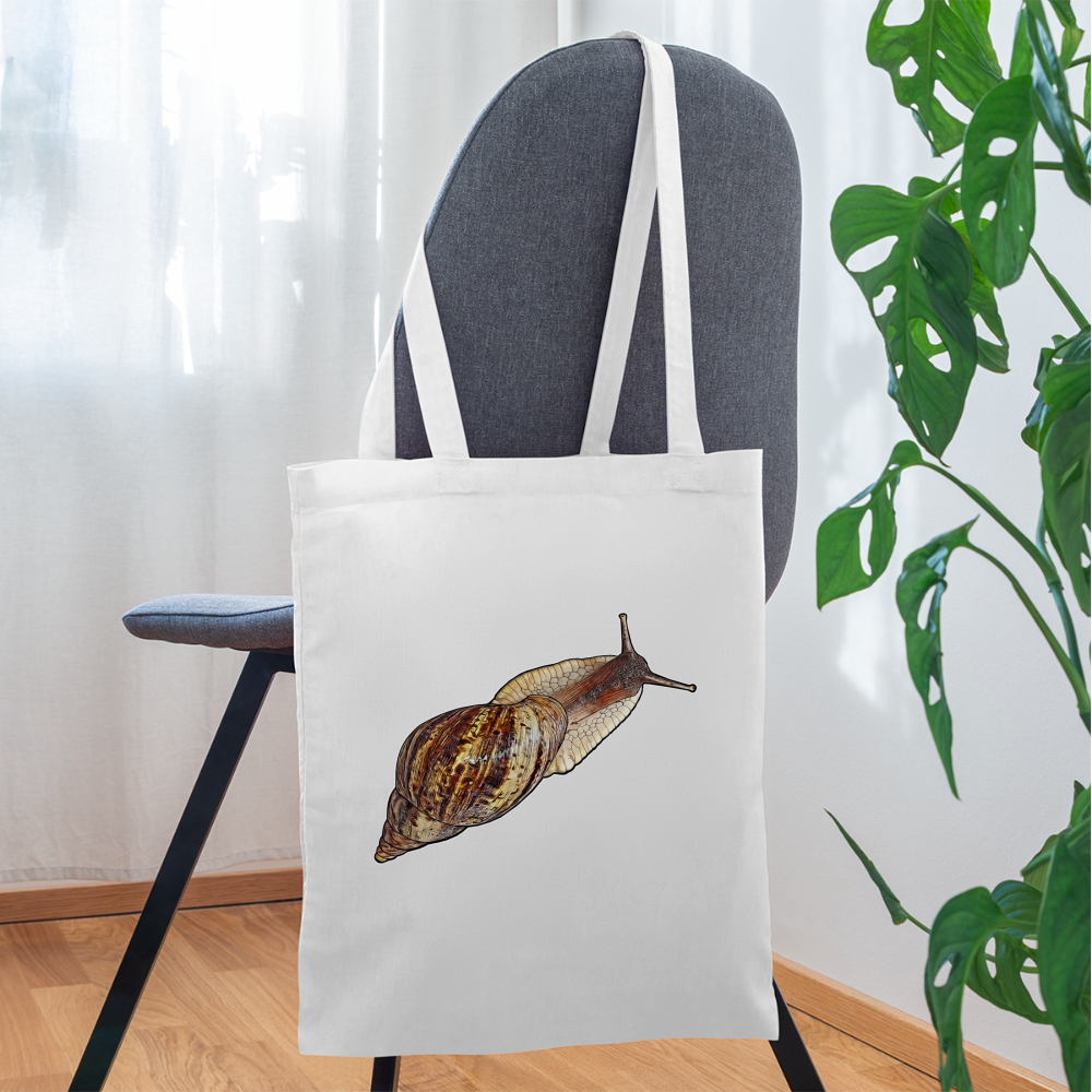 Stoffbeutel Achatina reticulata wildfarben - weiß