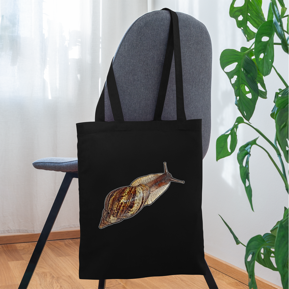 Stoffbeutel Achatina reticulata wildfarben - Schwarz