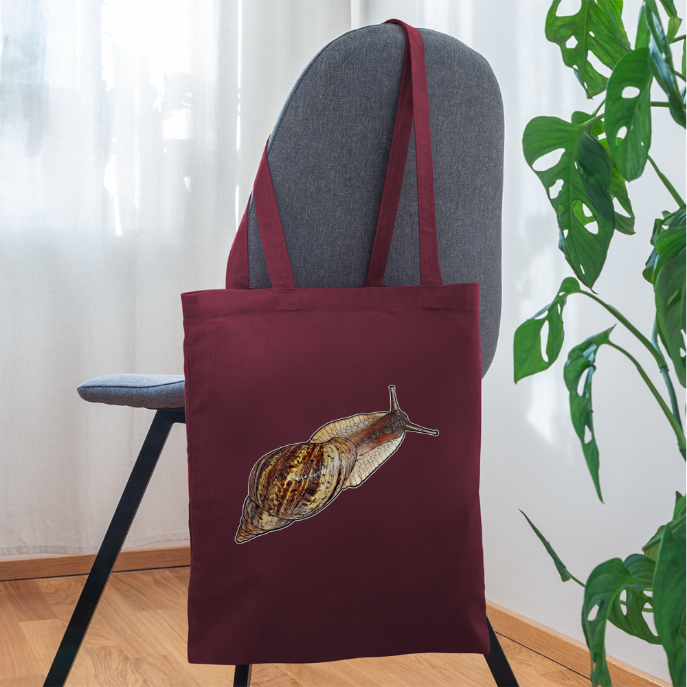 Stoffbeutel Achatina reticulata wildfarben - Burgunderrot